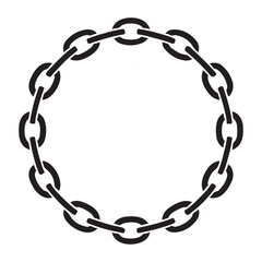 Circular Chain Silhouette Design Element for Branding