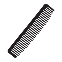 Classic Black Comb Hair Styling Tool Illustration