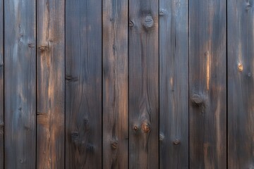 Dark Textured Wooden Plank Wall with Unique Natural Patterns