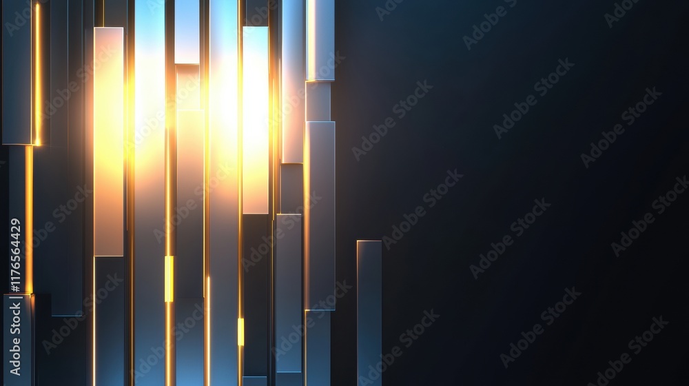 Poster abstract lines and light rays creating modern background for design projects