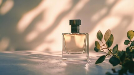 a bottle of perfume sitting on a table