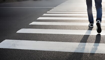 横断歩道を渡る人