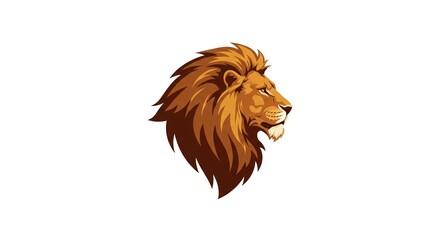 Obraz premium Majestic Lion Head Profile Wildlife African Animal King Power Nature