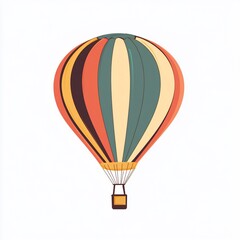 Fototapeta premium Colorful hot air balloon illustration.