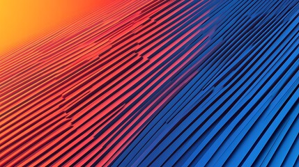 Abstract Diagonal Lines in Red and Blue Hues
