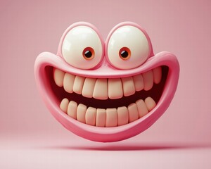 A big, goofy grin. AI.