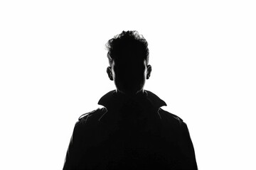 Enigmatic silhouette of a witness under protective care