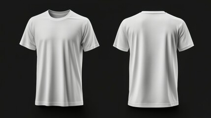 White T-Shirt front and back, Mockup template for design print