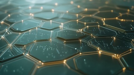 Futuristic 3D Global Network Map Highlighting Secure Nodes
