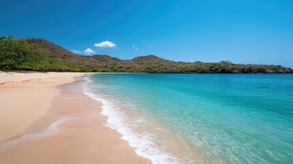 Tranquil Tropical Beach Oasis Exploring Eco Friendly Coastal Landscapes for Serene Vacations and Nature Getaways  Picturesque turquoise waters pristine sandy shores
