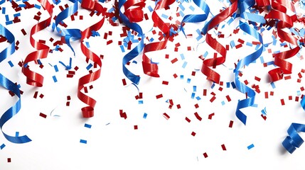 Naklejka premium Streamers and Bunting Red