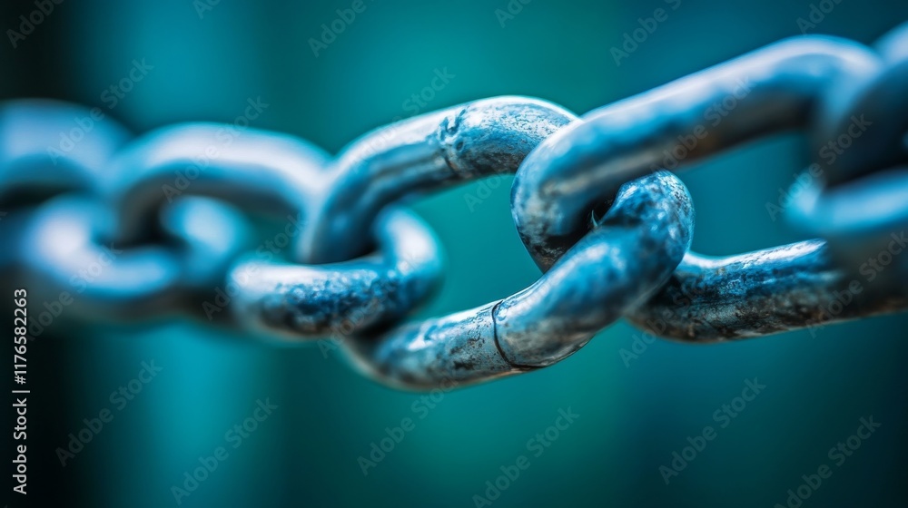 Poster cybersecurity concept with key elements