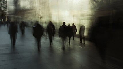 people walking away a street in the city