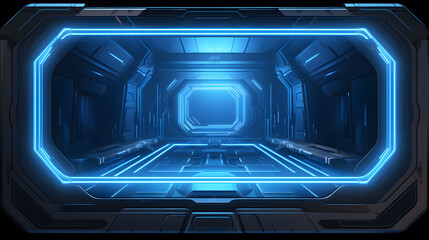 Digital blue futuristic design graphics poster background