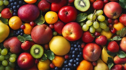 Seamless pattern of fruits