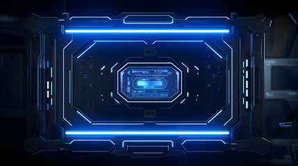 Digital blue futuristic design graphics poster background