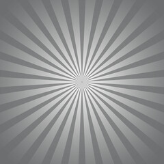 Vector of grey sun burst ray background with blank copy space and illustration