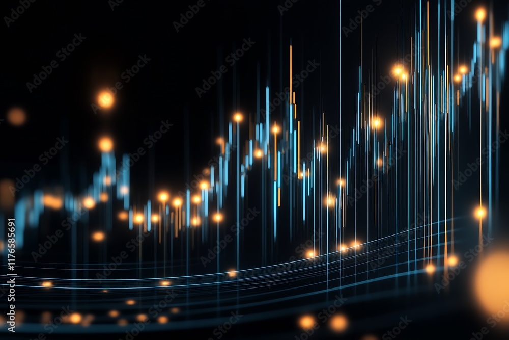 Poster Innovative Data Analytics and Financial Technology with Vibrant Graphical Light Patterns : Generative AI