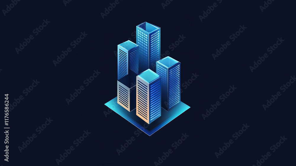 Poster site design vector sign. creative emblem for site development company. abstract vector emblem for we