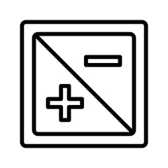 Obraz premium Vector black line icon for