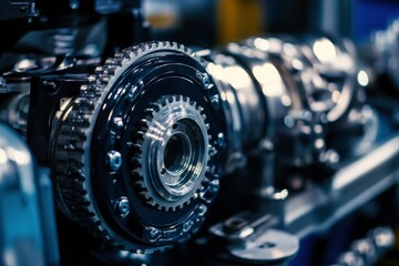 close up view of a gear