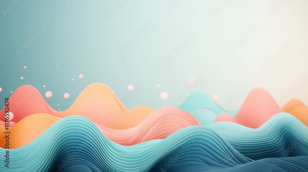 Poster a colorful visualization of music with pulsating waves and abstract shapes reacting to the rhythm an