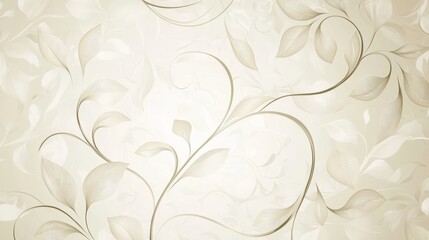 Vintage Floral Vines in Soft Pastels - Seamless Repeat Design with Elegant Sophistication