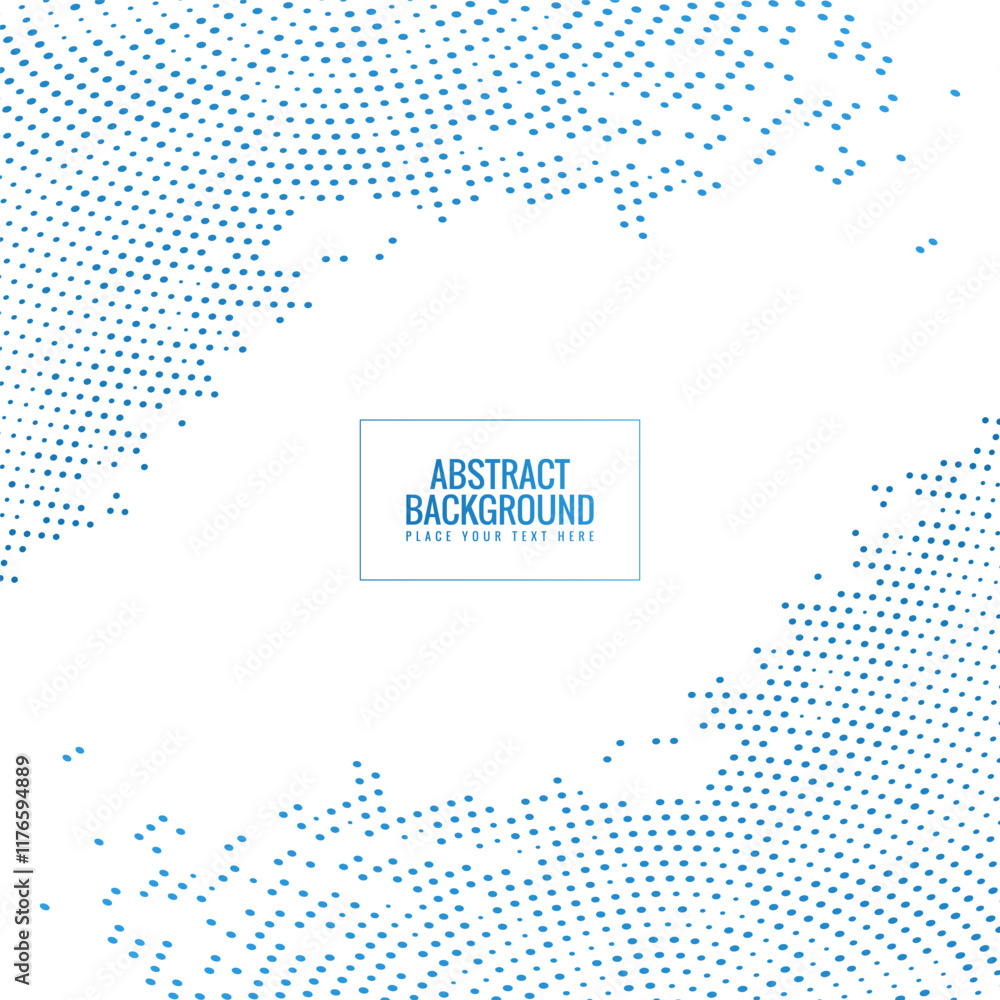 Wall mural blue abstract dots pattern background design