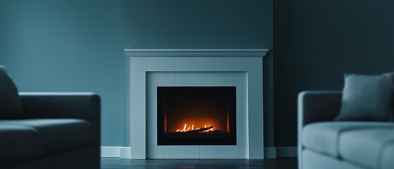 Serenity fills the room as the fireplace crackles gently on a cold winter s night, winter time, fireplace serenity