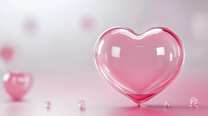 Heart Romantic Design Background. Generated by AI.