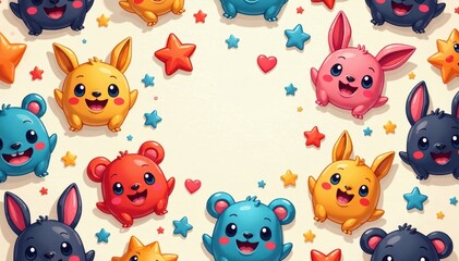 Cute cartoon stitches forming a seamless pattern, pink, sewing, adorable