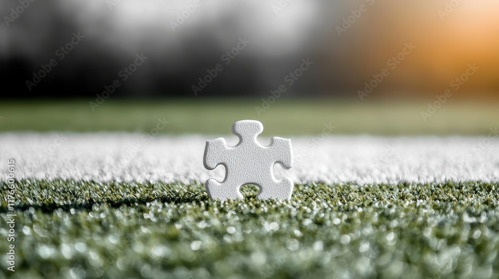 Poster a puzzle piece casting a shadow in the shape of a complete picture, suggesting that every idea contr
