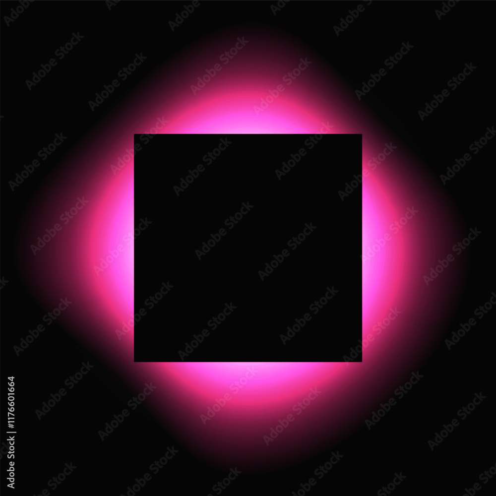 Poster square illuminate light frame with color gradient