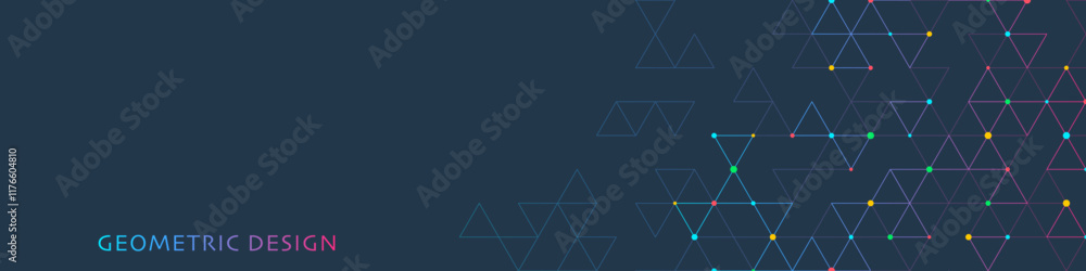Poster Abstract vector background with a geometric pattern of triangle shapes. Graphic design element 