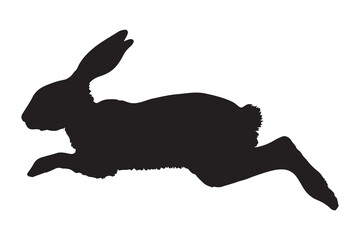 Rabbit silhouette vector illustration