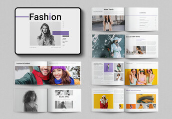Digital Lookbook Template Design Layout Landscape