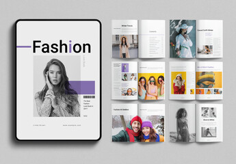 Digital Lookbook Template Design Layout
