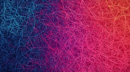 Fototapeta premium Intricate Abstract Mosaic Design with Dynamic Color Gradient Connecting Shades of Blue, Pink, and Red for Modern Digital Art or Background Use