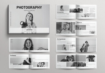 Photography Portfolio Template Design Layout Landscape