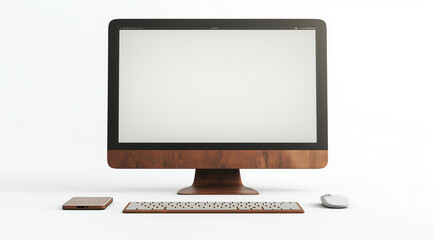 Fototapeta premium Gadget, modern computer, monitor, created using Generative AI technology.