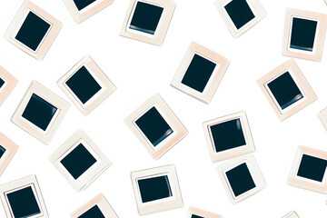 フィルムスライドが散らばったクラシックなレトロ背景