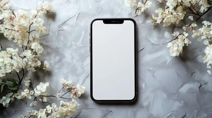 Gadget, a smartphone with space for text, created using Generative AI technology.