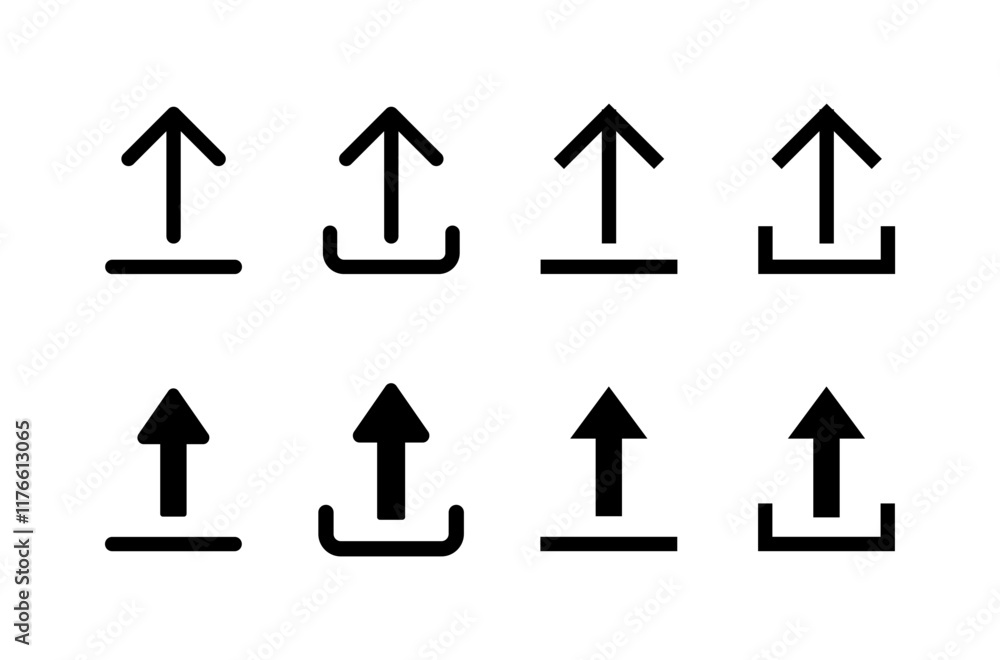 Poster upload icon vector isolated on white background. upload sign icon. upload button. load symbol.