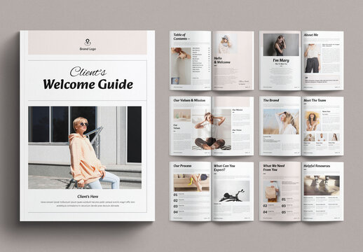 Welcome Packet Template Design Magazine Layout