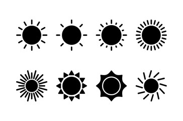 Sun icon vector isolated on white background. Sun vector icon