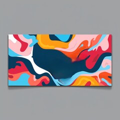 Obraz premium Colorful abstract background combining fire and water elements with a vibrant summer-themed design