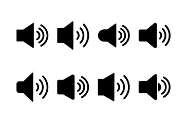 Speaker icon vector isolated on white background. Volume icon. Loudspeaker icon vector. Audio. Sound