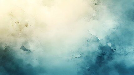 Abstract Teal and Beige Watercolor Background