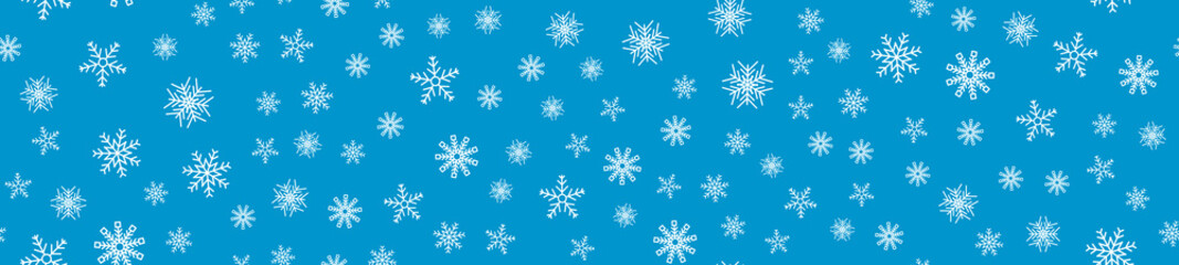 Winter seamless pattern with snowflakes