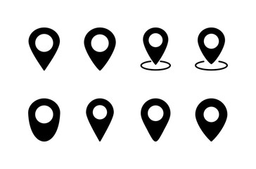 Pin icon vector isolated on white background. Location icon. Map pointer icon. Point. Locator. Address
